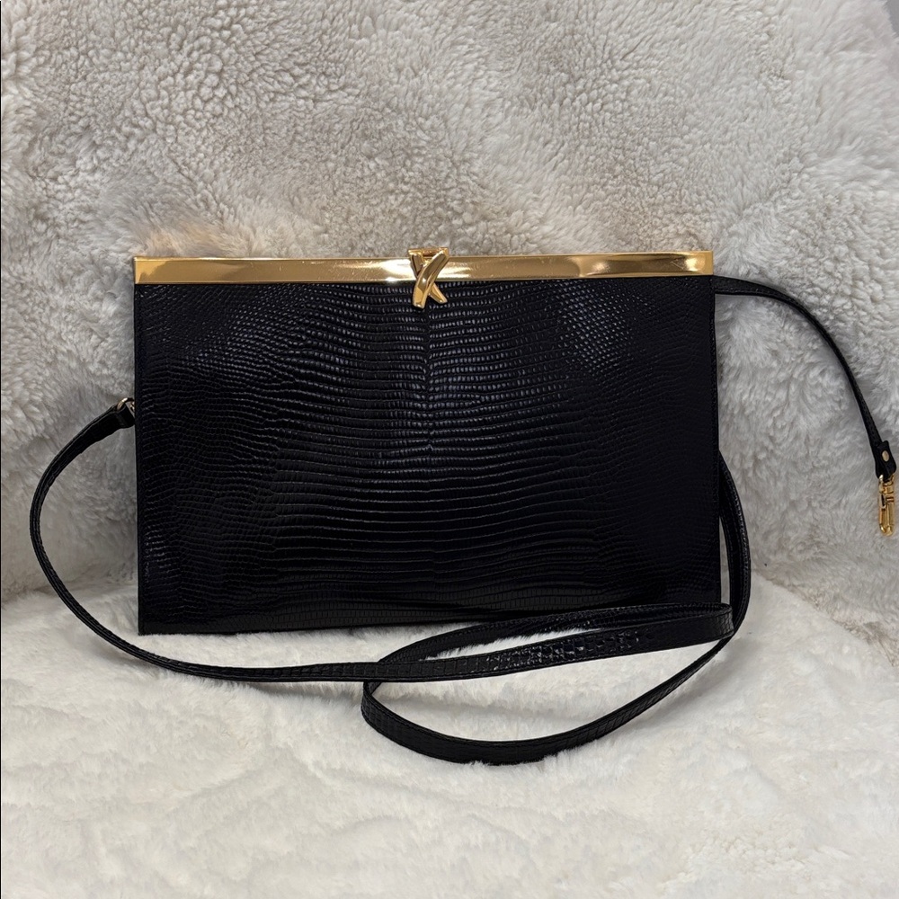 Genuine Leather/ Collectible Paloma Picasso Clutch/Shoulder Bag NO vintage smell